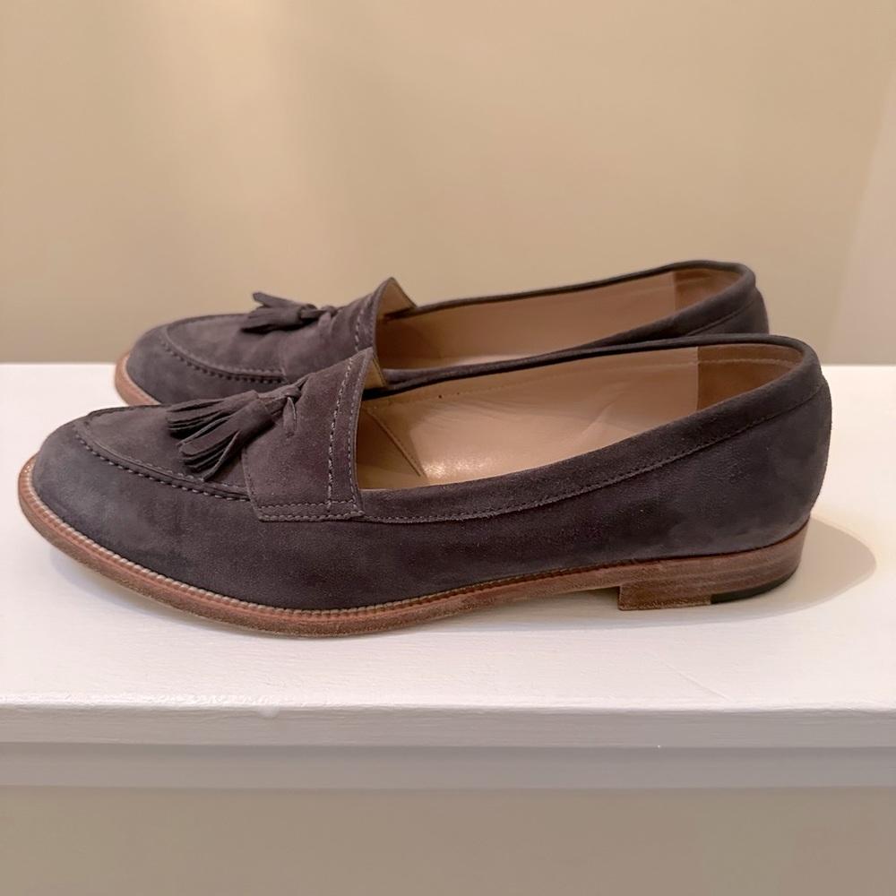 Manolo Blahnik Aldena Suede Tassel Loafers